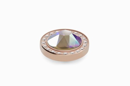 Qudo Rose Gold Topper Canino Deluxe 10.5mm - Crystal Aurora Boreale